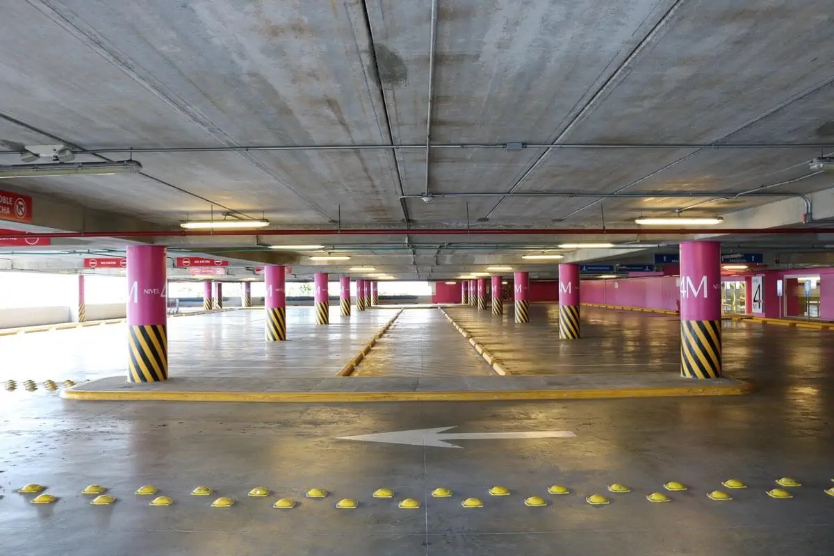 photography of parking lot