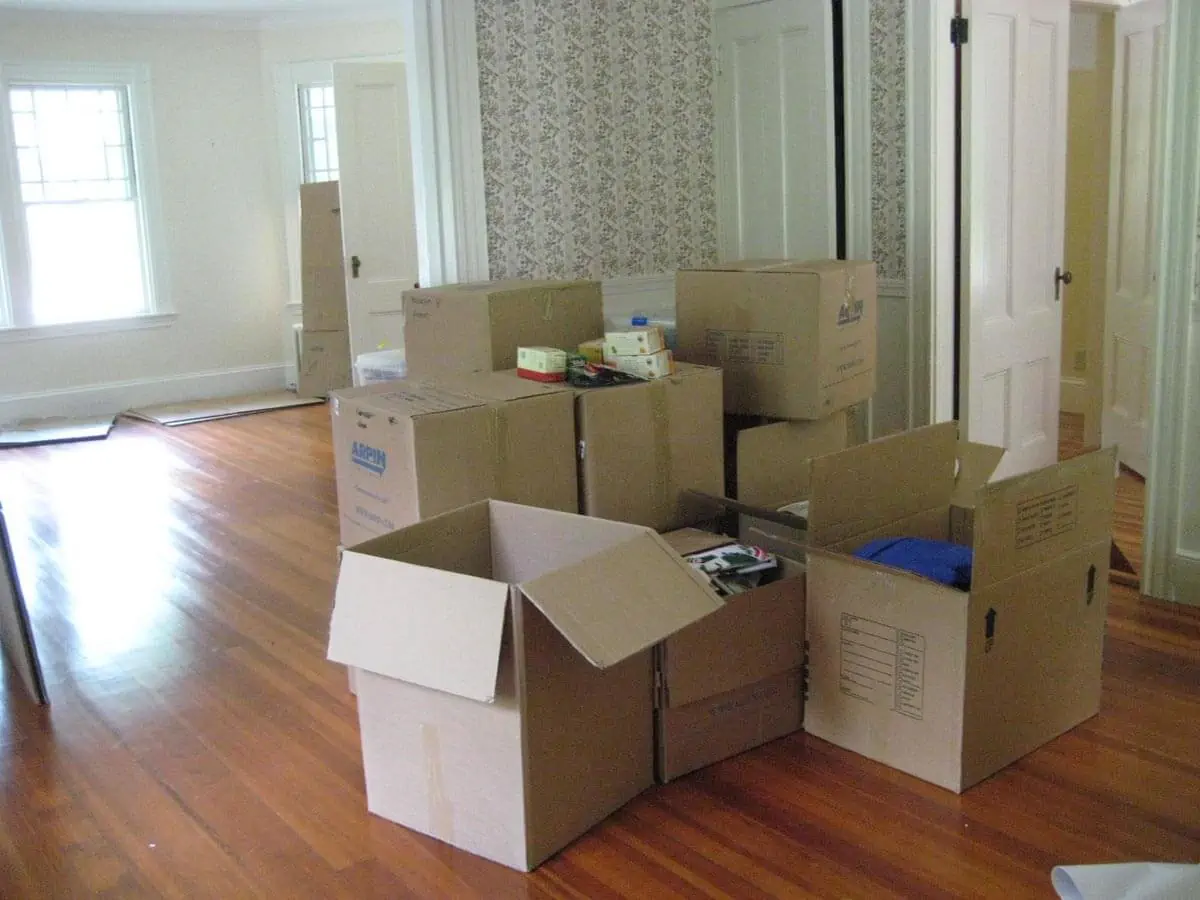 moving in and out boxes