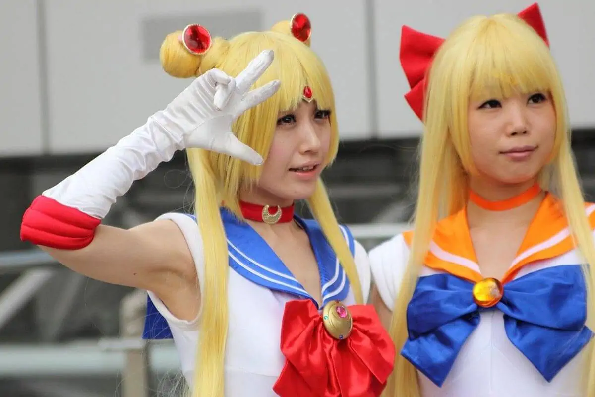 two cosplayer girls