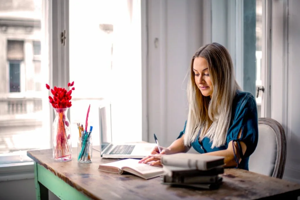 woman writing