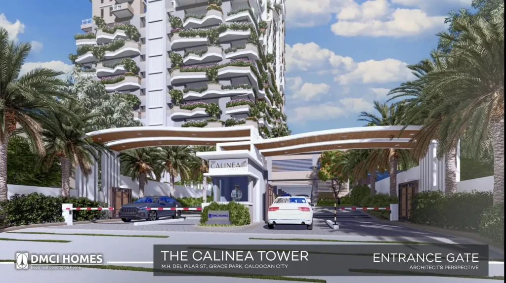 the calinea tower entrance gate