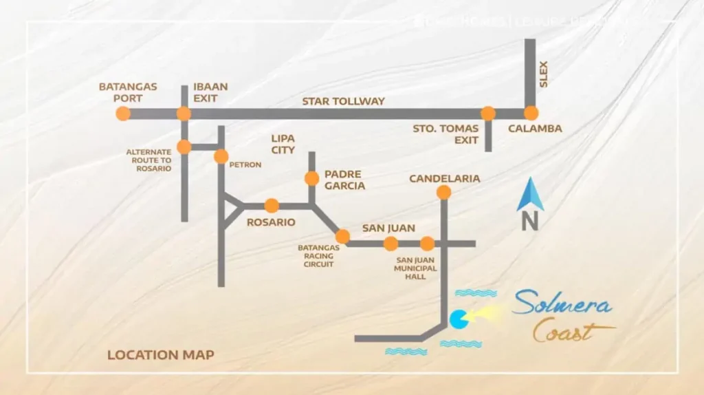 Solmera coast location map