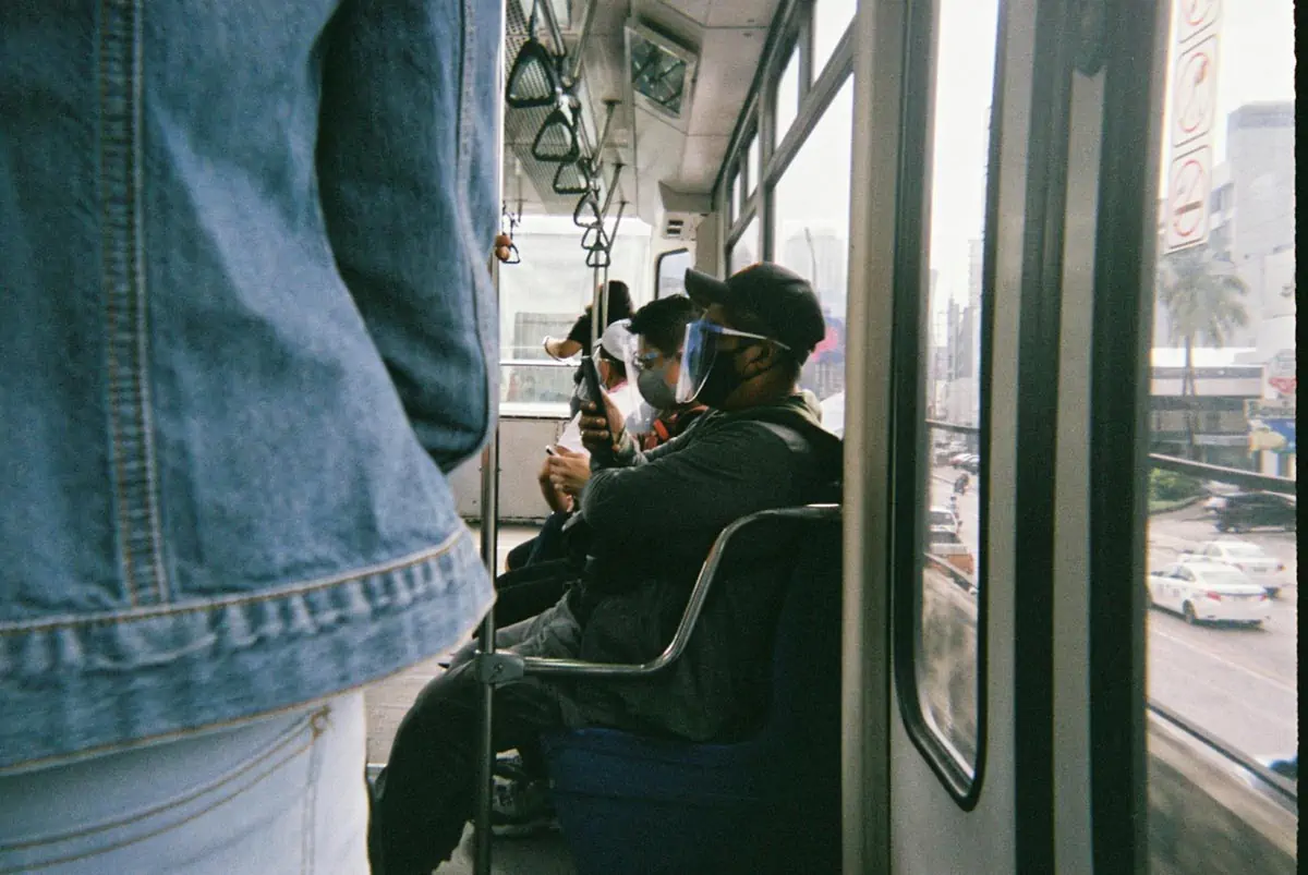 people wearing face shields and masks