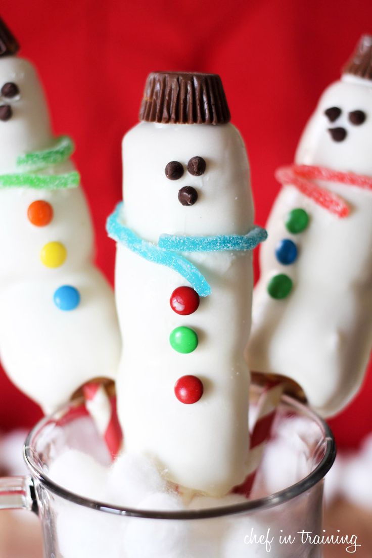 White Chocolate And Caramel Marshmallow Snowmen