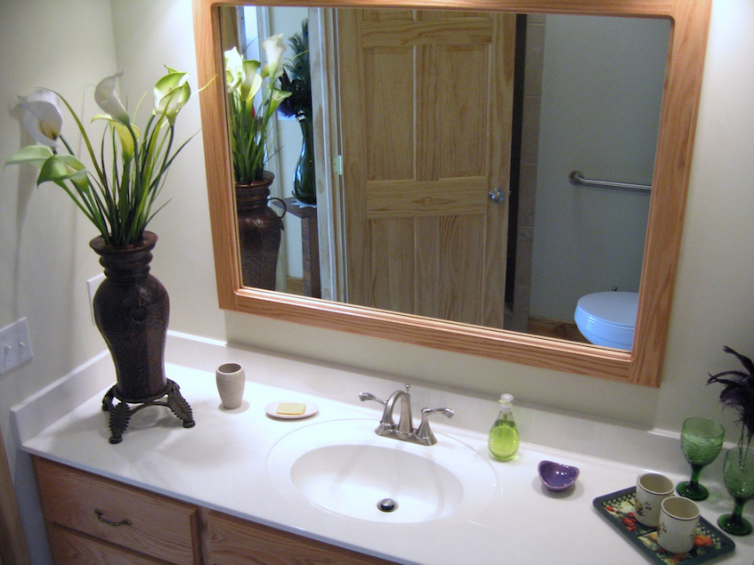 budget decor green bathroom