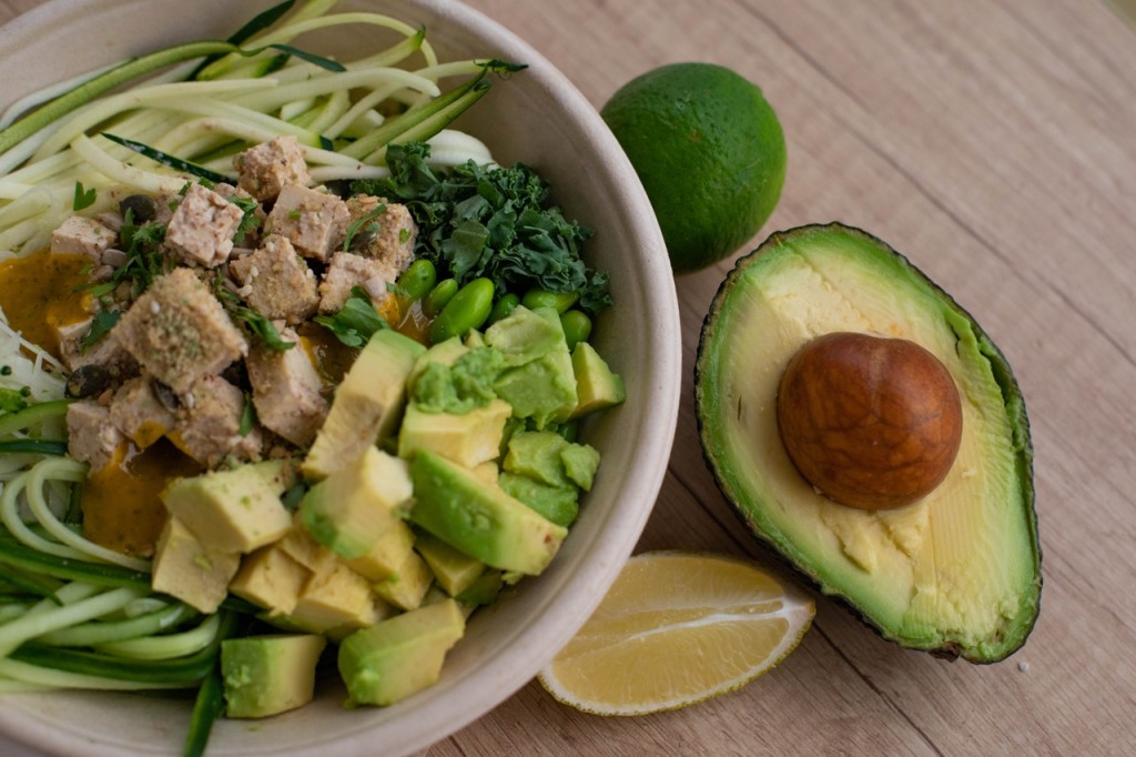 avocado crab stick salad