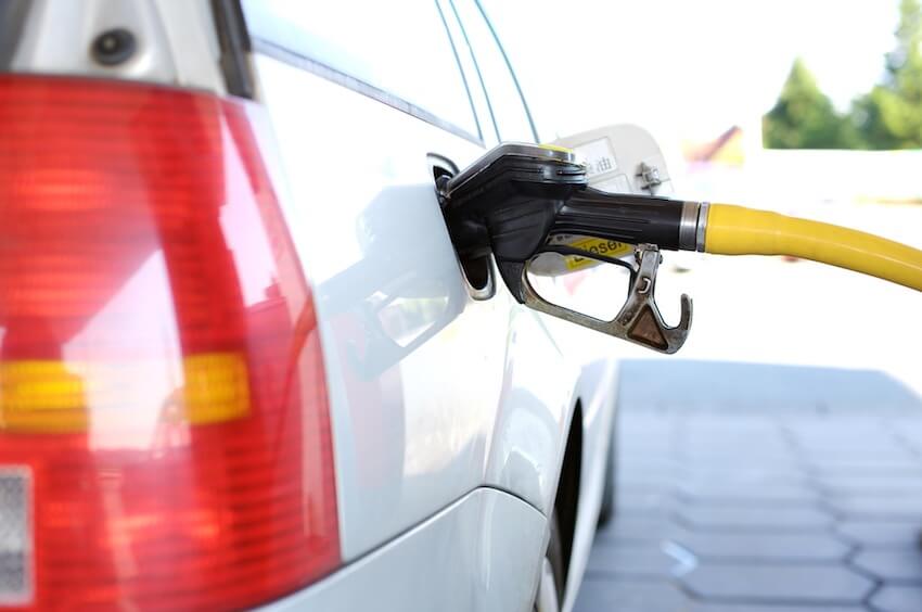 car refuel in a gas station