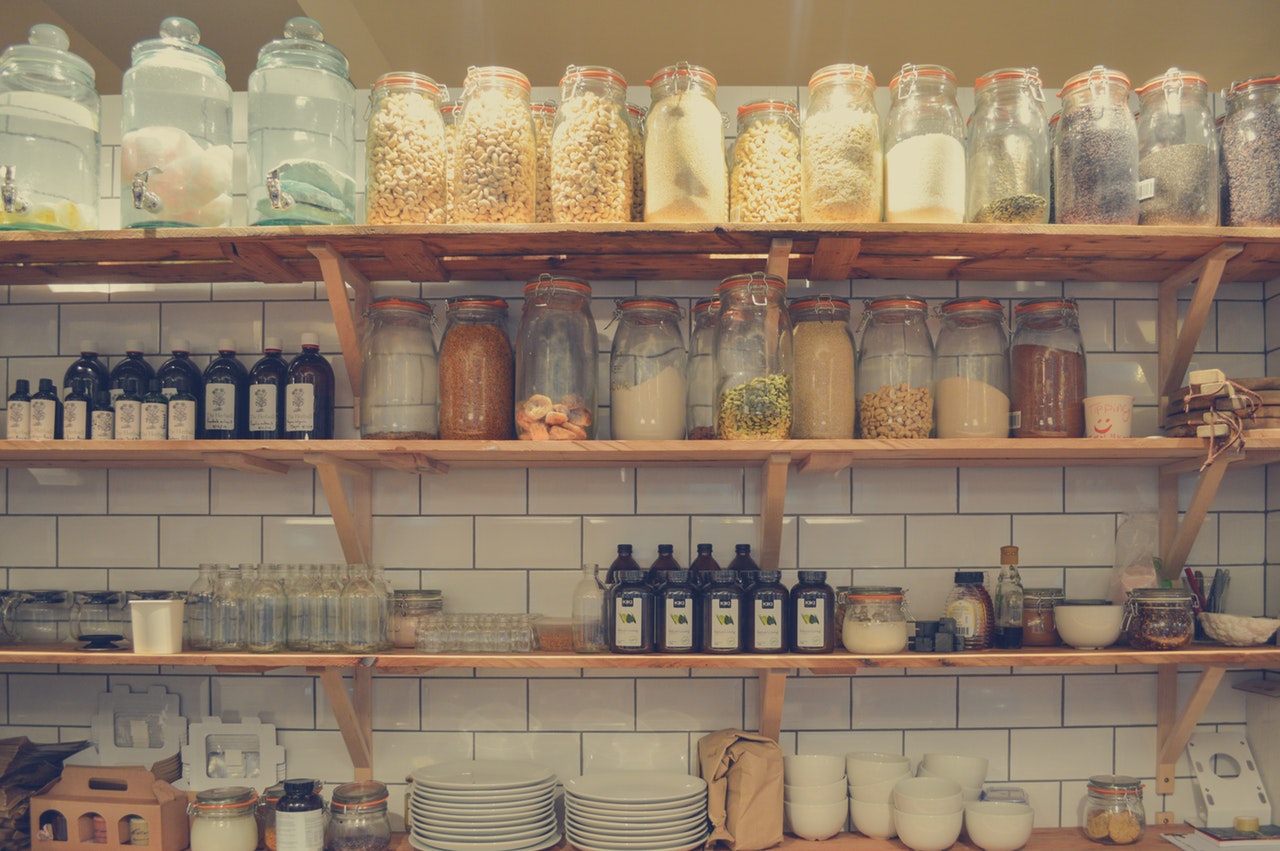 food cabinet jars