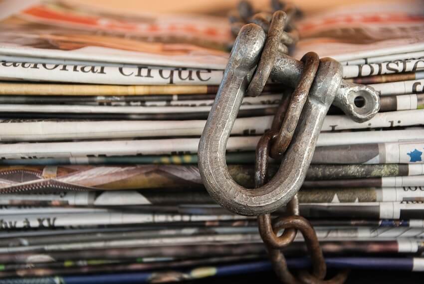 pile of newspapers