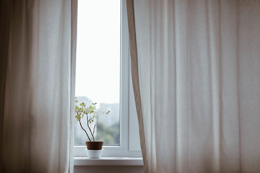 condo renters security leave curtains as they are