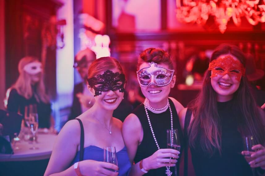unique christmas party theme masquerade ball